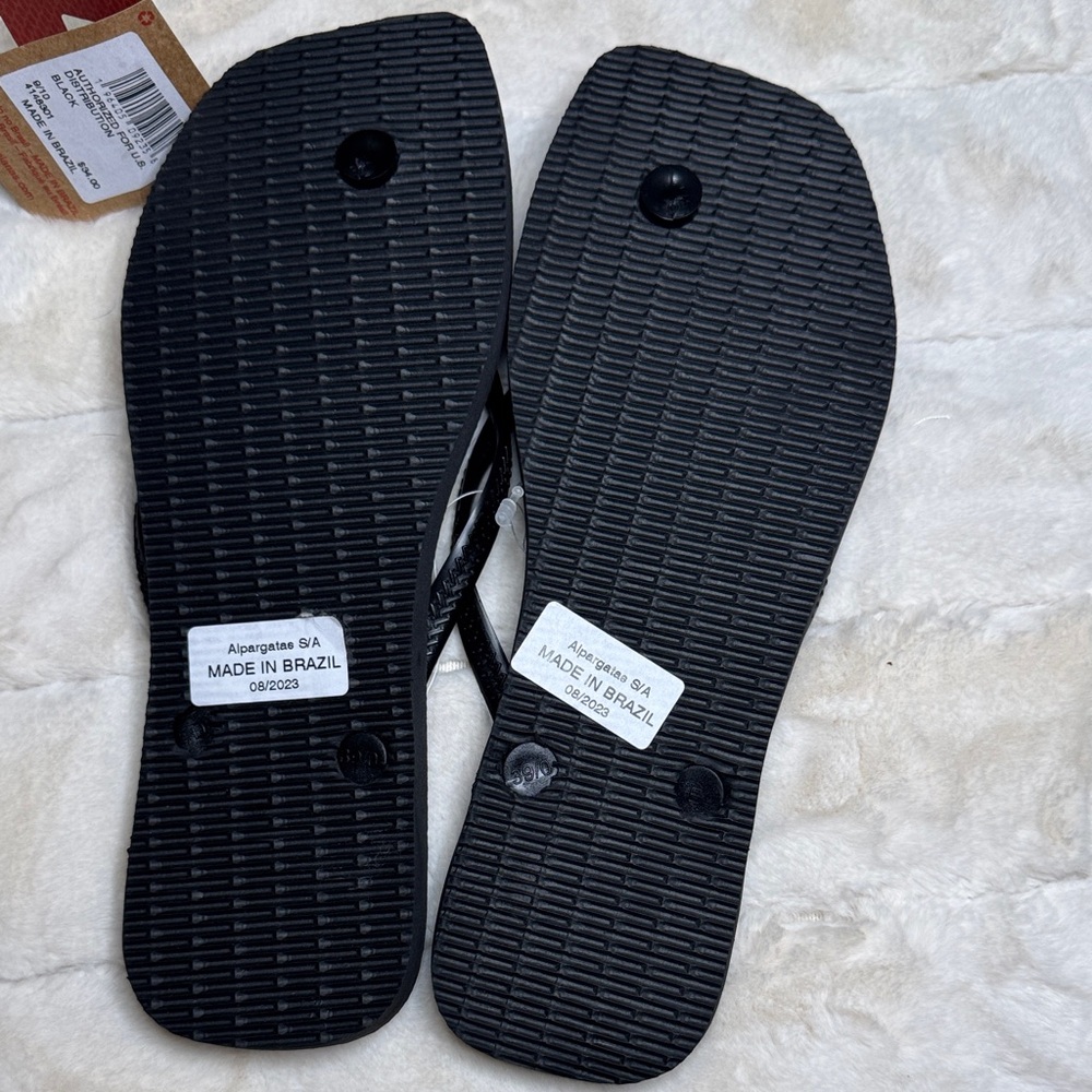Havaianas Black Flip flop Sandals Size 39-40 US 9-10 - Picture 3 of 5